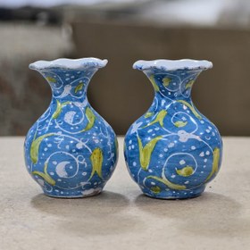 تصویر گلدان نقلی میناکاری 