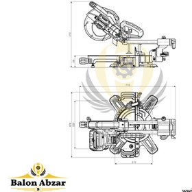 تصویر فارسی بر شارژی 18 ولت براشلس کشویی متابو مدل KGS 18 LTX 216 با گارانتی 18 ماهه 