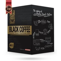 تصویر قهوه فوری کافه آرت CafeArt مدل قهوه سیاه black coffee پک 40 ساشه ای 