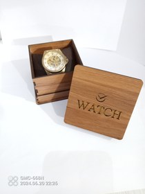 تصویر جعبه چوبی ساعت مچی مدل درپوش Watch box