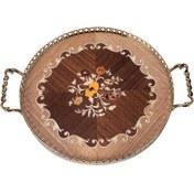 تصویر سینی چوبی معرق کد CO03 