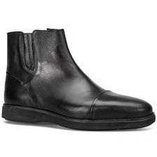 تصویر چکمه و بوت مشکی مردانه پوتین چرمی واقعی سیاه Alba 