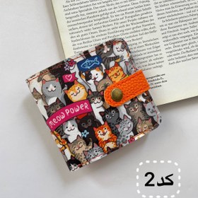 تصویر کیف پول جیبی دخترانه (کارت و اسکناس) | چرم مصنوعی فانتزی | ۴ جای کارت | ابعاد ۱۰×۱۰ - کد۴ 