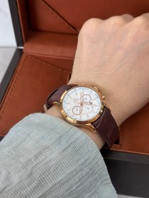 تصویر ساعت زنانه الگانس بندچرمی قهوه ای موتور ژاپن مدل EL 1117 Elegance women's watch with brown leather strap, Japanese engine - model EL1117