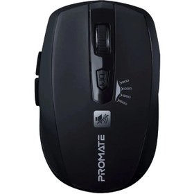 تصویر ماوس بی سیم پرومیت مدل BREEZE- مشکی Silent Switch Streamlined Wireless Mouse