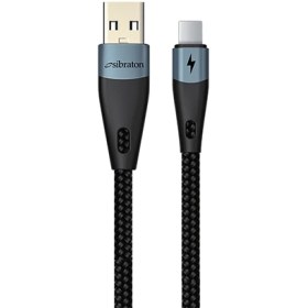 تصویر کابل شارژ سیبراتون USB به Type-C مدل S665C (1 متری/ 2.4A) Sibraton cable USB toType-C S665C/1M-2.4A