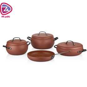 تصویر سرویس قابلمه گرانیتی کرکماز مدل چوملک Çömlek A2657 KORKMAZ Çömlek A2657 7Pieces Cookware Set