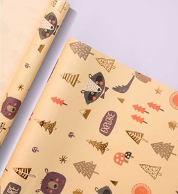 تصویر 3 برگ کاغذ کادو طلاکوب – 1087 