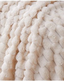 تصویر پتوی یک نفره پتو TINY BUBBLES WELSOFT TV 120X160 سانتی متر کرم English Home 