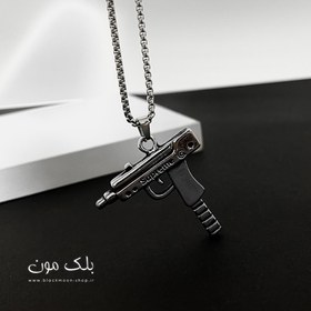 تصویر گردنبند مردانه تفنگ یوزی 