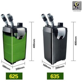 تصویر فیلتر سطلی کوچک آکواریوم مدل 625 تکنیک SOBO aquarium external filter sf-850f-uv