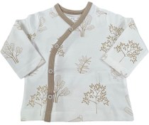 تصویر بلوز مانتویی نوزادی طرح شاخه و گنجشک شابن Shabenbaby 