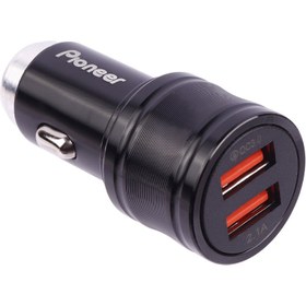 تصویر شارژر فندکی فست شارژ Pioneer C8636 5.4A QC3.0 PD 30W Pioneer C8636 5.4A QC3.0 PD 30W Car Charger