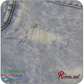 تصویر شورتک جین زیپ دار 805 کد 189 - 48 