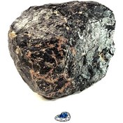 تصویر سنگ شبق (کهربای سیاه) یا جت نمونه استثنایی و اصل و معدنی S1776 