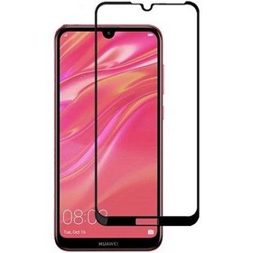 تصویر محافظ صفحه نمایش فول چسب هواوی Y7 Full Glass Screen Protector For Huawei Y7