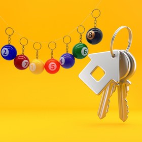 تصویر جاکلیدی توپ بیلیارد طرح‌های فانتزی و عروسکی | مناسب برای هدیه و آویزان کردن کلید