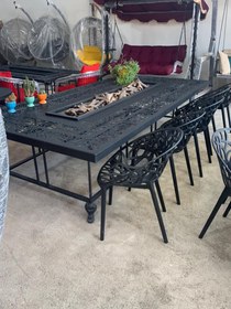 تصویر میز اتشدان بزرگ خطی 