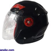 تصویر کلاه کاسکت تیزرو رنگ مشکی قرمز 