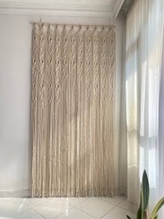 تصویر پرده پامچی مکرومه دست بافت 