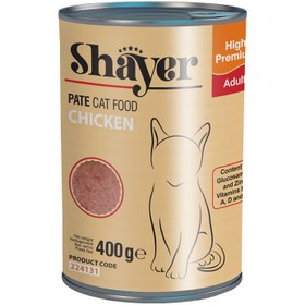 تصویر بسته کنسرو غذای گربه شایر Shayer Pate Pack وزن 400 گرم مجموعه 4 عددی 