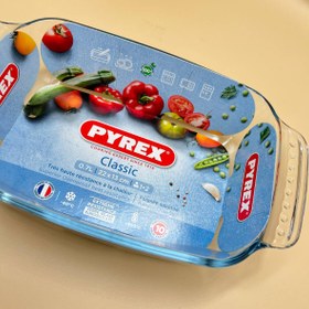 تصویر تابه پیرکس فرانسه مدل نقلی سایز 22*13 