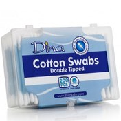 تصویر گوش پاک کن دینا Dina مدل Cotton Swabs بسته 200 عددی 
