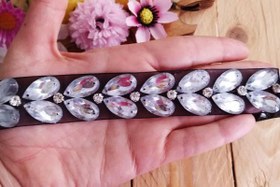 تصویر نوار گیپور سنگ دوزی شده 