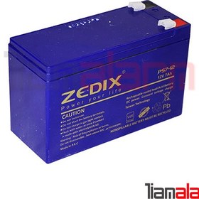 تصویر باتری 12 ولت 7 آمپر زد ایکس ZEDIX 