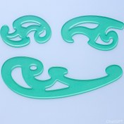 تصویر ست خط کش پیستوله سه تکه 