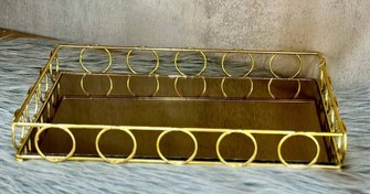 تصویر سینی مستطیل آینه ای مدل ونوس کد ۱۲۵/۸۲g Mirrored Rectangular Plate Venus Model No.125/82