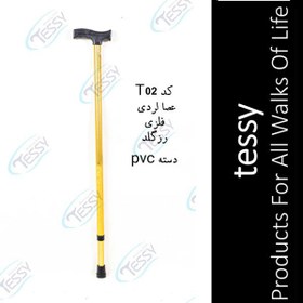 تصویر عصا لردی رزگلد دسته PVC تسی T02 