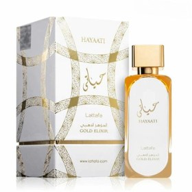 تصویر ادکلن حیاتی سفید لطافه اصل Hayaati Gold Elixir Lattafa Hayaati Gold Elixir Lattafa