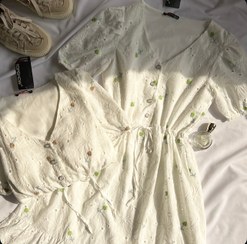 تصویر پیراهن خامه دوزی گلدوزی 