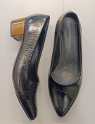 تصویر کفش مجلسی زنانه پاشنه چوبی - ۱ / مشکی / 