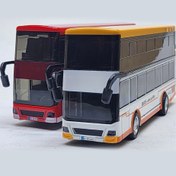 تصویر اسباب بازی ماشین فلزی اتوبوس دو طبقه چراغدار و موزیکال مدل Double-Decker Bus Model_Metal 