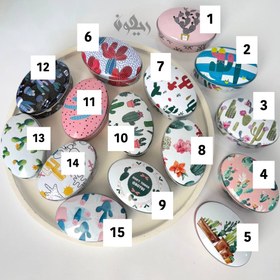 تصویر قوطی فلزی بیضی 