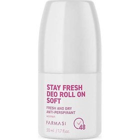 تصویر مام رول ضد تعریق دئودورانت زنانه فارماسی مدل Soft با حجم 50 میل FARMASI STAY FRESH DEO ROLL ON SOFT WOMAN