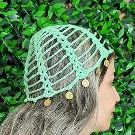 تصویر کلاه قلاب بافی 