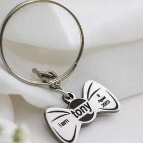 تصویر پلاک پاپیون مدل tony - 3 سانت / 5 حک / طلایی 