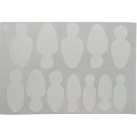 تصویر قالب موقت کاشت ژل ناخن میکس در 4 طرح 288 عددی با اسمایل پیپیر 4 فرم 96 عددی سالن salon کد Temporary mold for nail gel implantation , mix in 4 forms 288 pieces and 4 forms stickers 96 pieces / Salon brand / code: