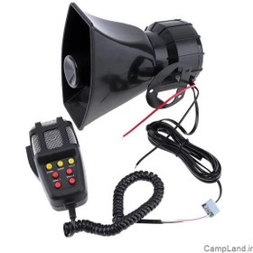 تصویر آژیر پلیسی ۷ صدا میکروفون دار برند لنزو 7 sound police siren with microphone