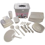 تصویر سبد پیک نیک ۶۰ پارچه بازن مدل لایف 