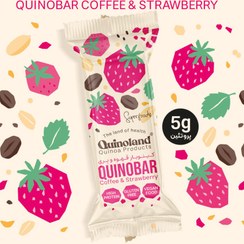 تصویر میان وعده پر انرژی کینوبار پروتئینی قهوه و بِری بسته 4 عددی 