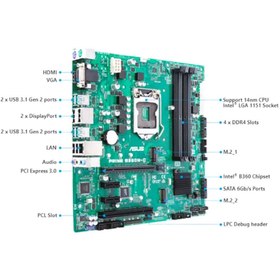 تصویر مادربرد ایسوس مدل Prime b360 mc Asus Prime b360 mc Motherboard