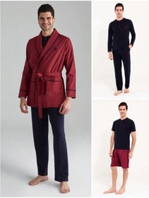 تصویر پیژامه و لباس خواب مردانه بورگوندی یو اس پولو | 5609 اورجینال 