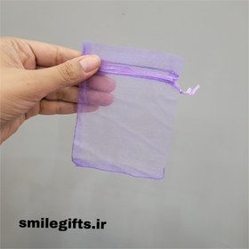 تصویر کیسه حریر بنفش ( 9 *12 سانت) 