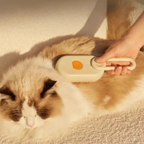 تصویر برس سیلیکونی بخار سرد مدل دسته دار ۳۶۰ درجه Pet Steam Brush Cat