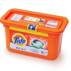 تصویر قرص ماشین لباسشویی تاید 15 عددی ( ایتالیا ) - Tide all in one Laundry pods 