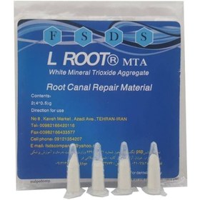 تصویر پودر سیلر پر کردن کانال ریشه دندانL-ROOT MTA دکتر لطفی (4کپسولی) 2 گرم 